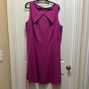 Elegant fuchsia Sleeveless Dress